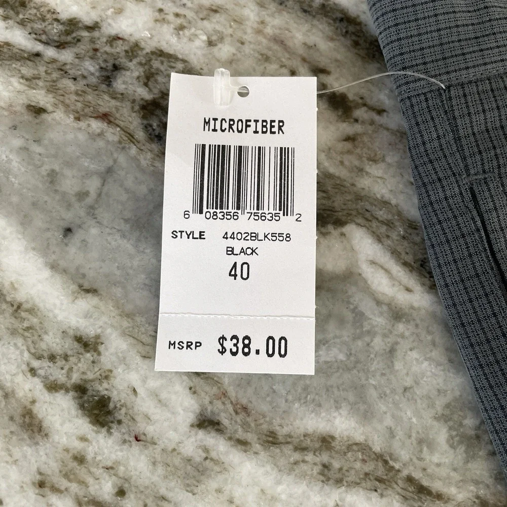 NWT Arnold Palmer‎ Sportsman Microfiber Golf Shorts 40 Pleated Gray Micro Check